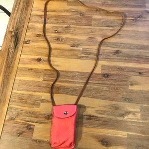 Roots Canada leather crossbody cell phone holder!